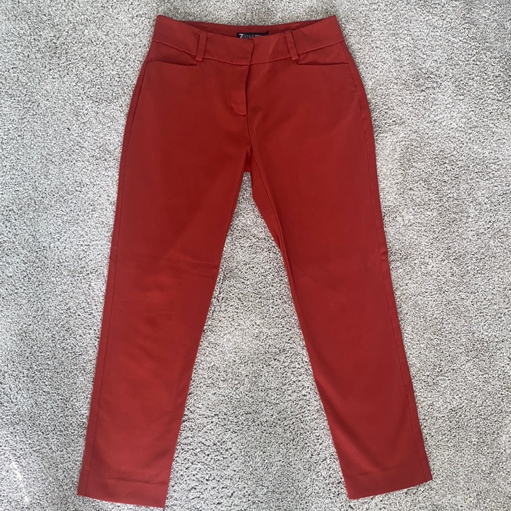 New York & Company Red Ankle Pants